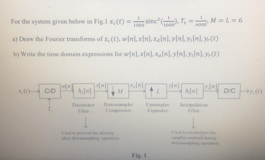 For The System Given Below In Fig 1 Xc T 1000 S Chegg Com