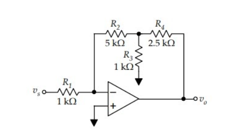 Solved R, R, 2.5 kΩ 5 ΚΩ R3 1 ΚΩ w R Ο ο 1 ΚΩ -ου, + | Chegg.com