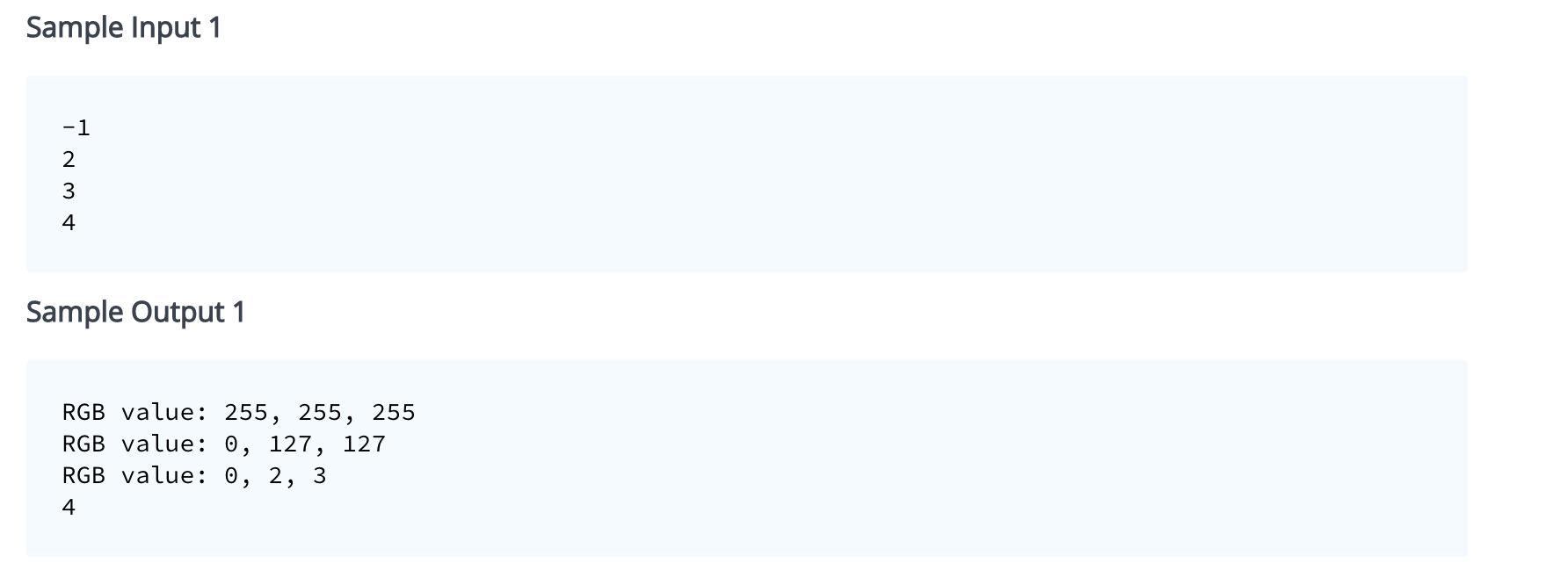 Solved Create Class RGB to function with provided code. When | Chegg.com