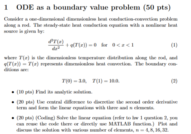 Solved 1 ﻿ODE as a boundary value problem ( 50 ﻿pts | Chegg.com
