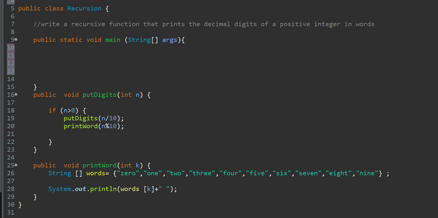 Solved write a RECURSIVE function that prints the decimal | Chegg.com