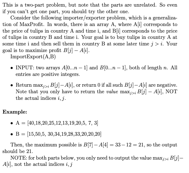 Solved For all the dynamic programming problems in this | Chegg.com