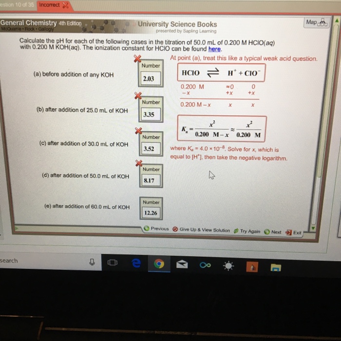 Solved Please help titration problem.