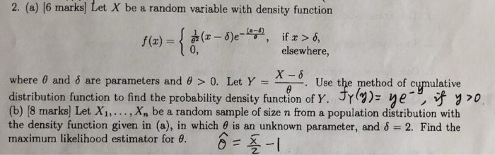 Solved 2. (a) (6 marks) Let X be a random variable with | Chegg.com