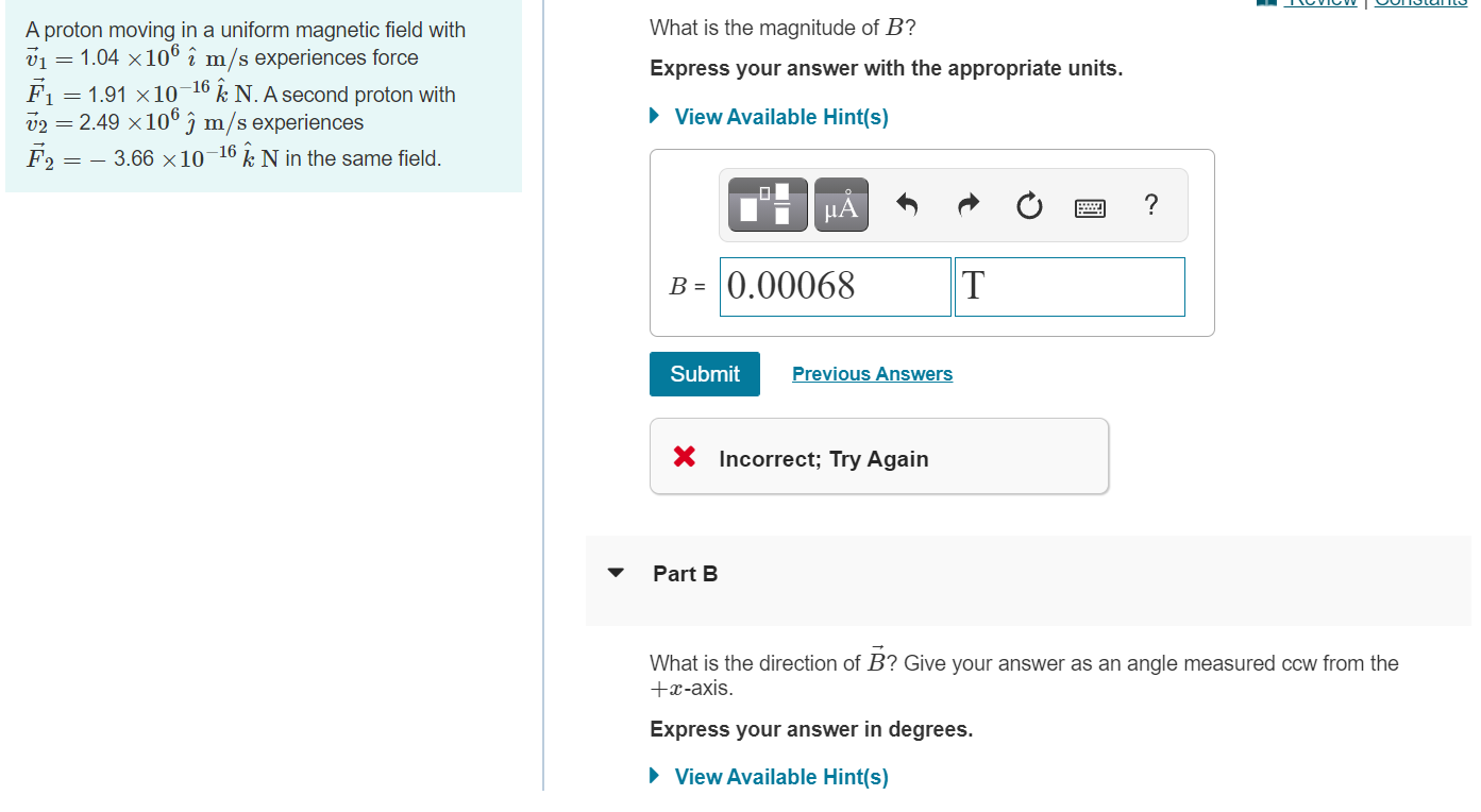 Solved What Is The Magnitude Of B? Express Your Answer With | Chegg.com