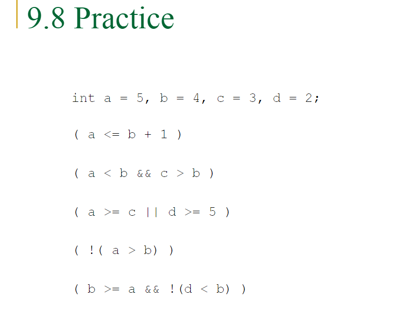 Solved 9.8 Practice Int A=5,b=4,c=3,d=2 (a