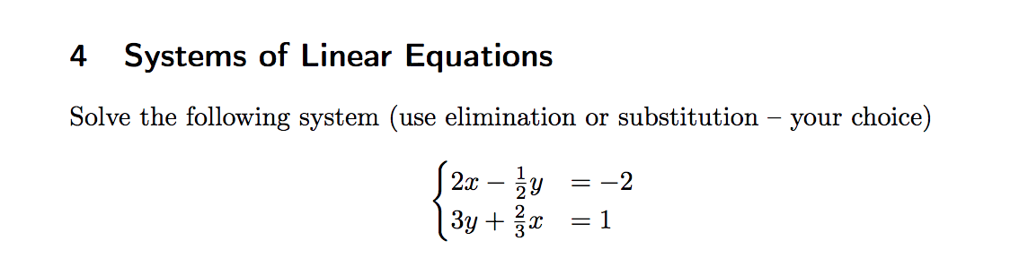 Solved 4 Systems Of Linear Equations Solve The Following | Chegg.com