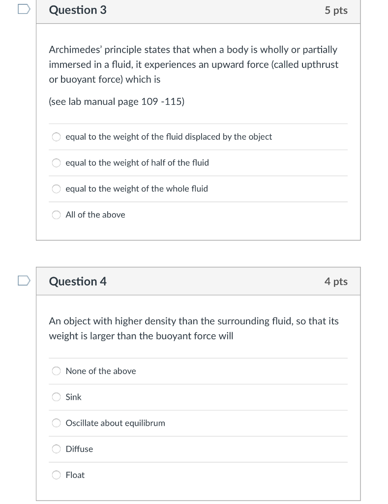 Solved Question 1 3 pts The density of a substance is | Chegg.com