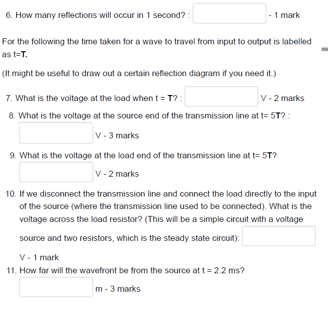 Solved Consider the transmission line circuit shown below: | Chegg.com