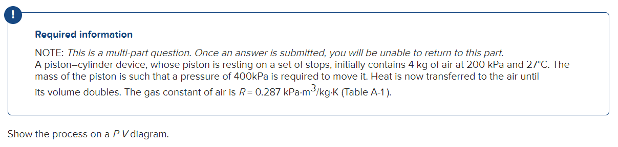 Solved Required information NOTE: This is a multi-part | Chegg.com