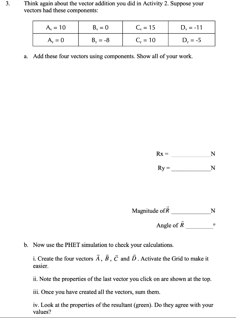 Component Method Trigonometry Solved For the component method of adding or subtracting, | Chegg.com