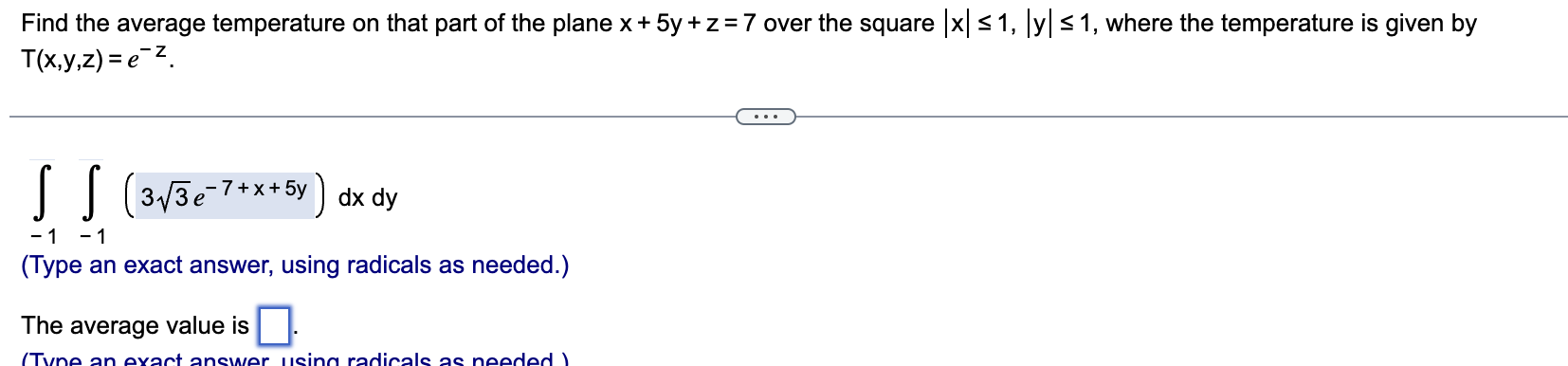 Solved Find The Average Temperature On That Part Of The | Chegg.com