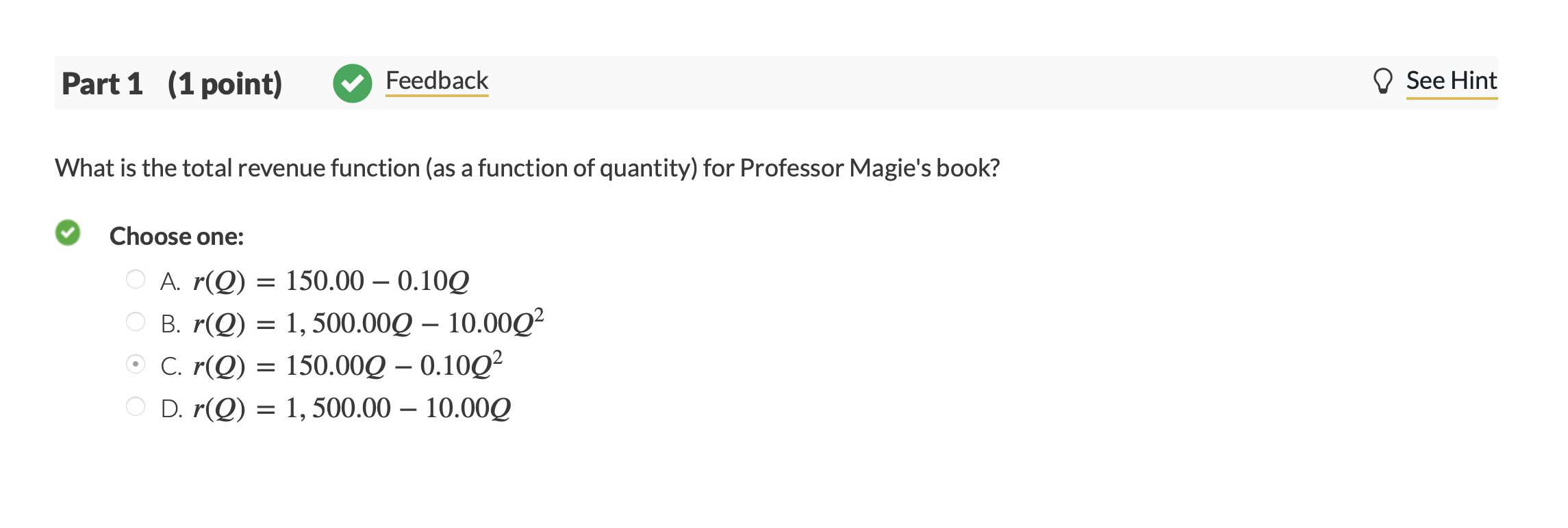 Solved 07 Question (5 points) Professor Magie has just | Chegg.com
