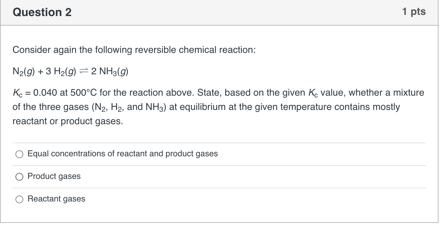 Solved Question 1 1 pts Consider the following reversible | Chegg.com