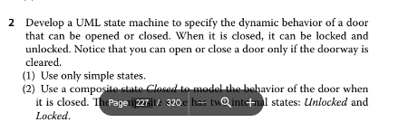 Solved 2 ﻿Develop a UML state machine to specify the dynamic | Chegg.com