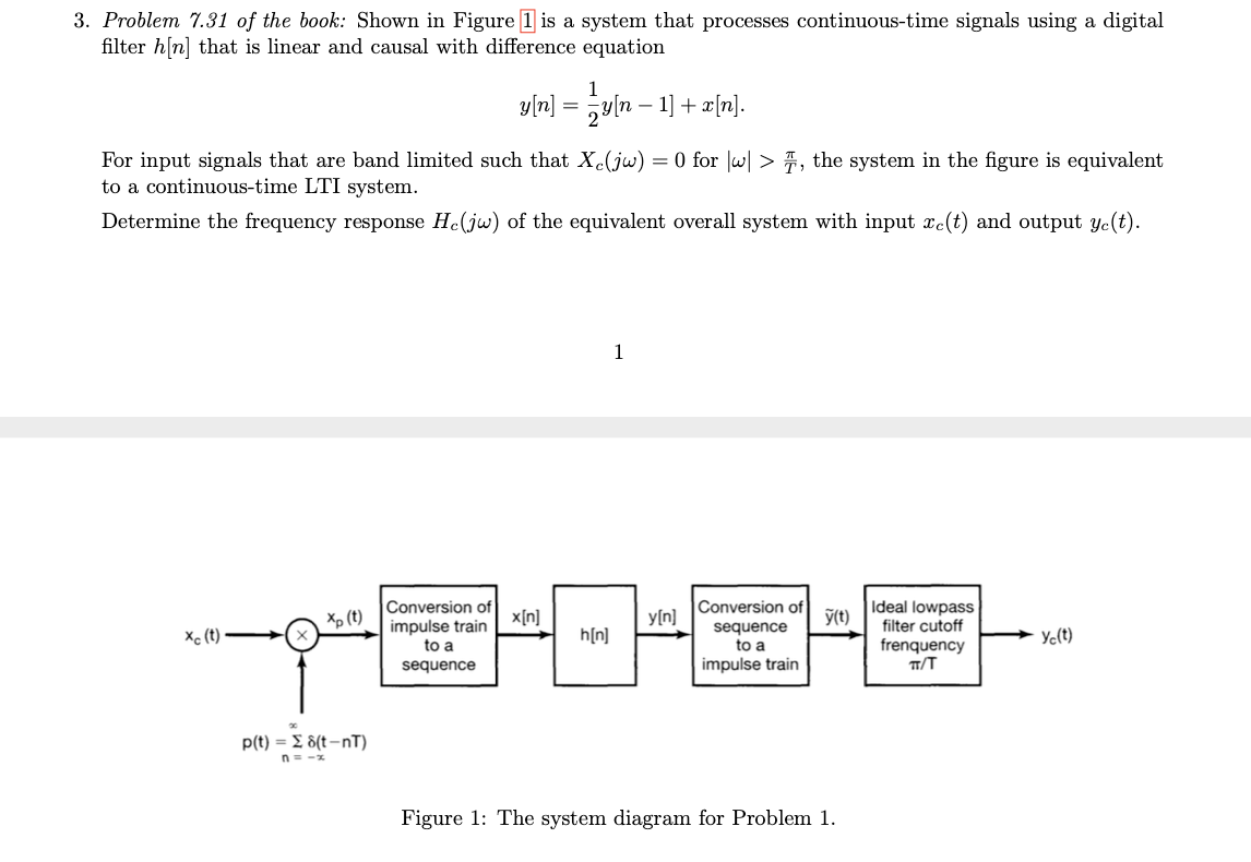 Solved 3. Problem 7.31 of the book: Shown in Figure 1 is a | Chegg.com