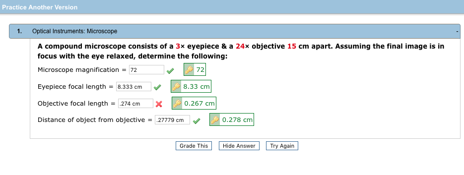 Solved Practice Another Version 1. Optical Instruments: | Chegg.com