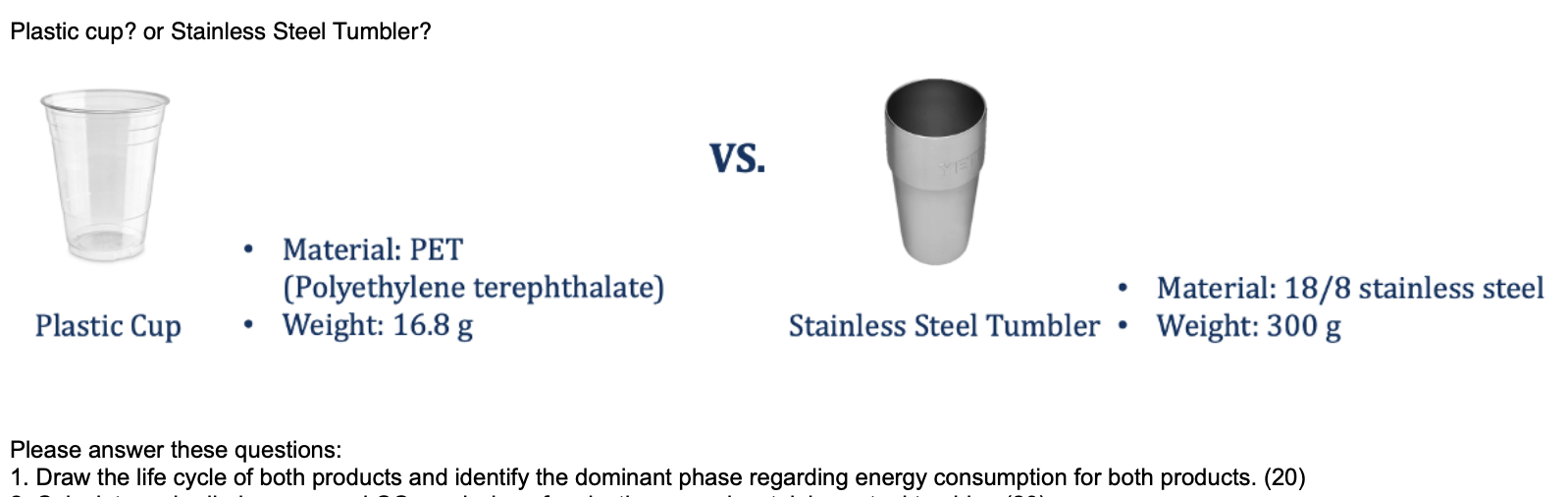 Plastic cup? or Stainless Steel Tumbler? VS. 