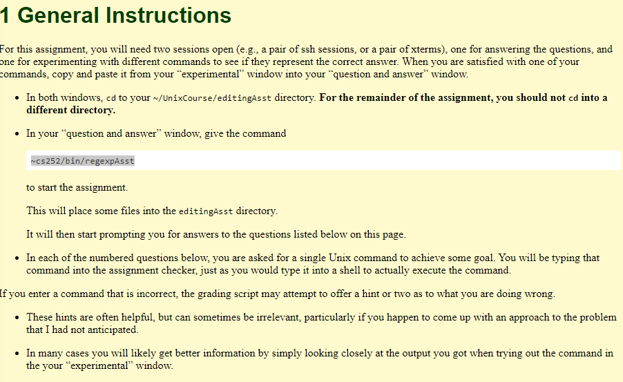Solved 1 General Instructions For this assignment, you will | Chegg.com