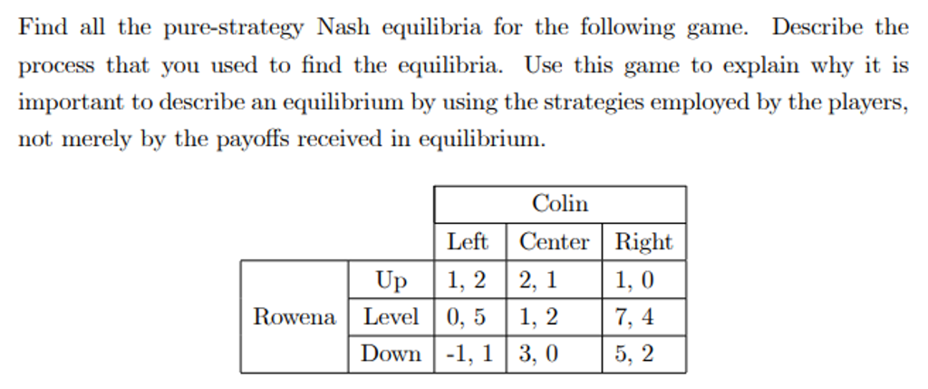 solved-find-all-the-pure-strategy-nash-equilibria-for-the-chegg