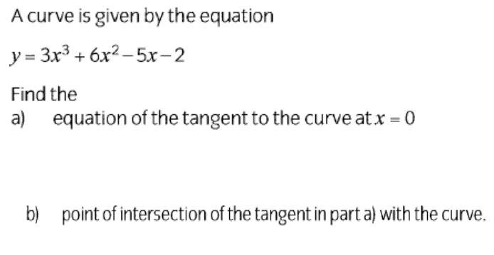 a curve has equation y x 3 6x 2 16