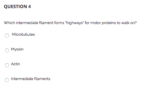 Solved Match Each Form Of A Cytoskeletal Filament End Listed Chegg Com
