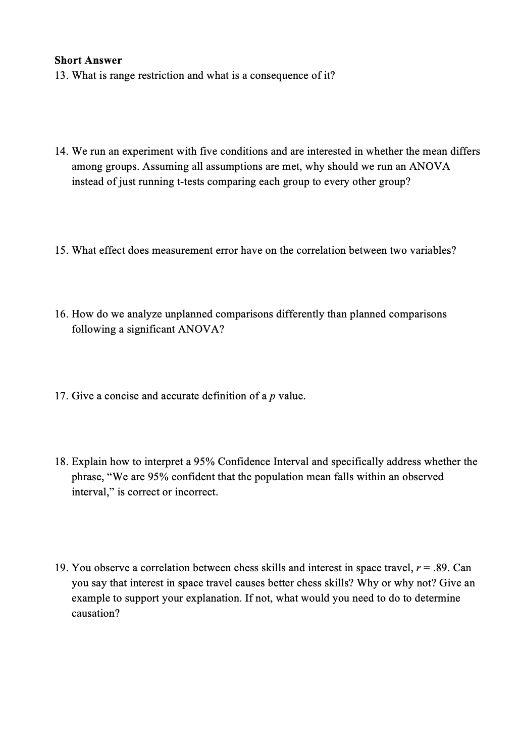 Solved Short Answer 13 What Is Range Restriction And What Chegg Com   PhpAeoOOb