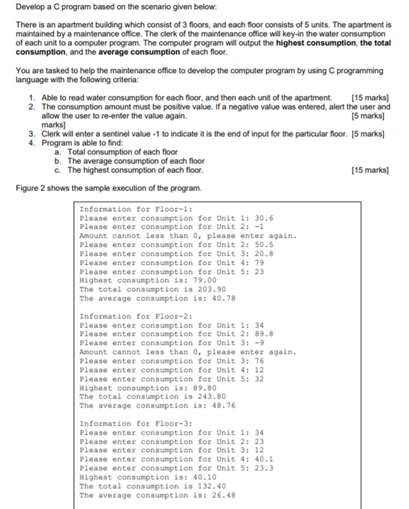 Solved Develop a C program based on the scenario given | Chegg.com
