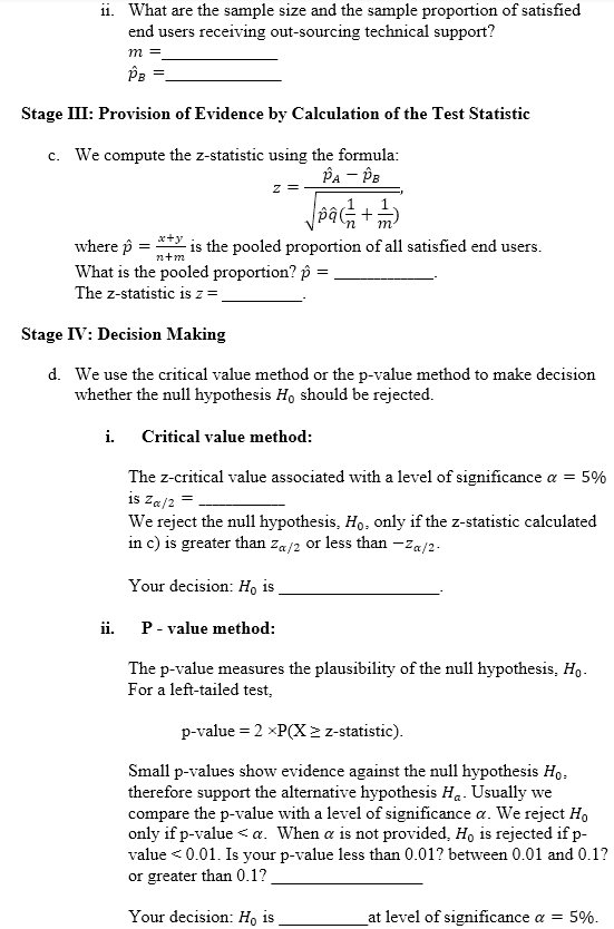 Solved Hypothesis Test For Two Population Proportions 7. | Chegg.com