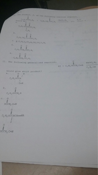 Solved The product of the following reaction sequence. The | Chegg.com