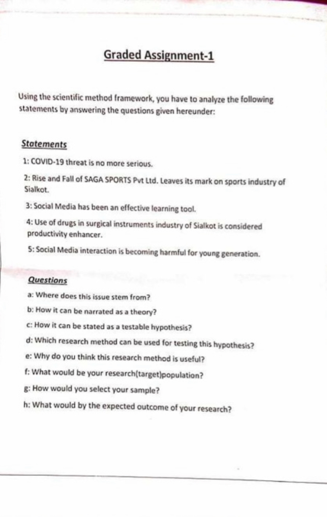 peer graded assignment scientific method writing assignment (creative)