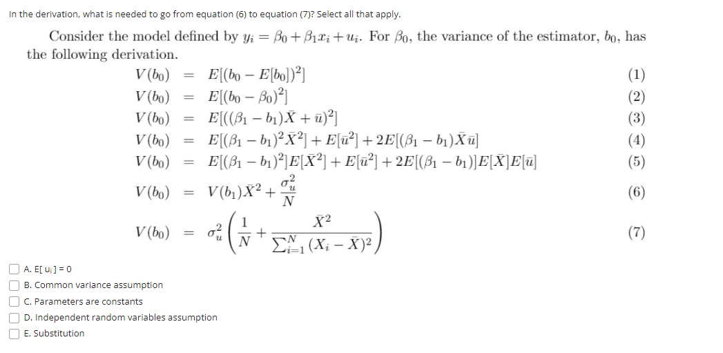 Solved In The Derivation, What Is Needed To Go From Equation | Chegg.com