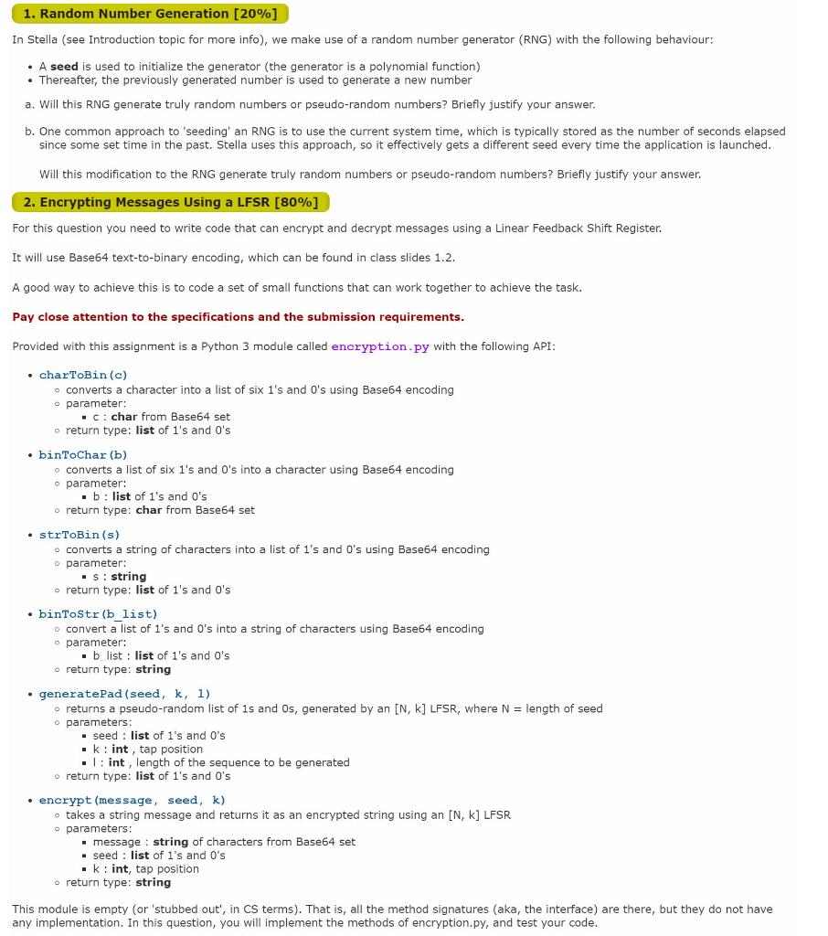 Solved 1. Random Number Generation In Stella (see Chegg.com