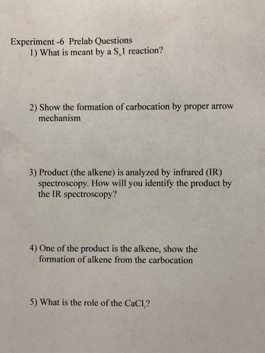 Solved Experiment -6 Prelab Questions 1) What Is Meant By A | Chegg.com