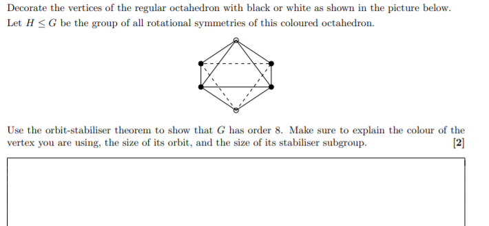 Decorate the vertices of the regular octahedron with | Chegg.com