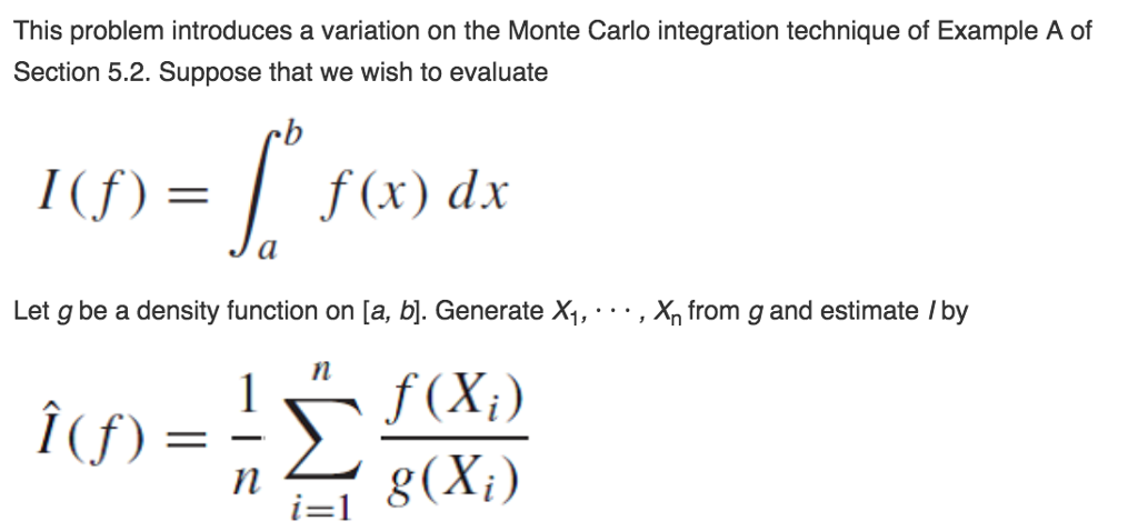 Solved This problem introduces a variation on the Monte | Chegg.com