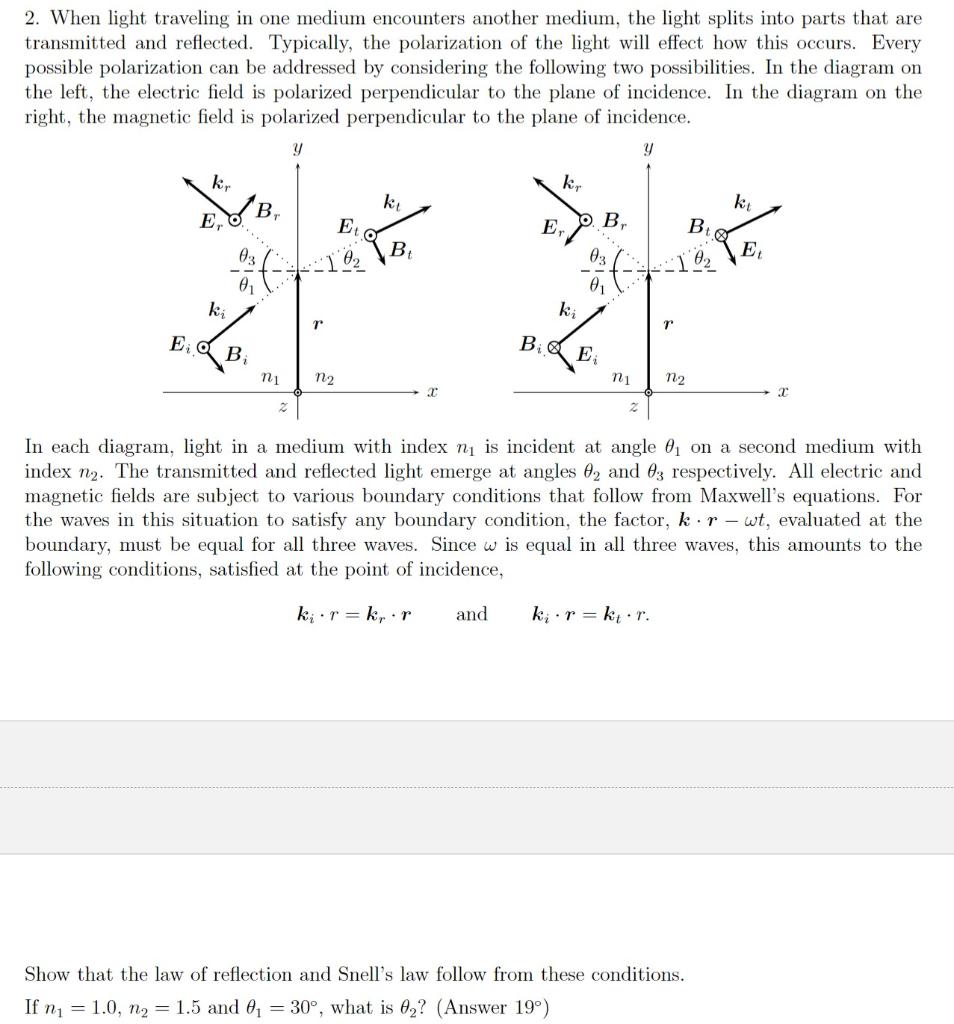 how does light travel from one medium to another