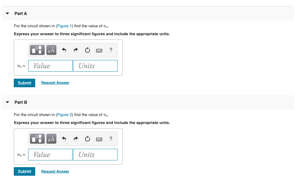Solved Consider the circuits shown in (Figure 1), | Chegg.com