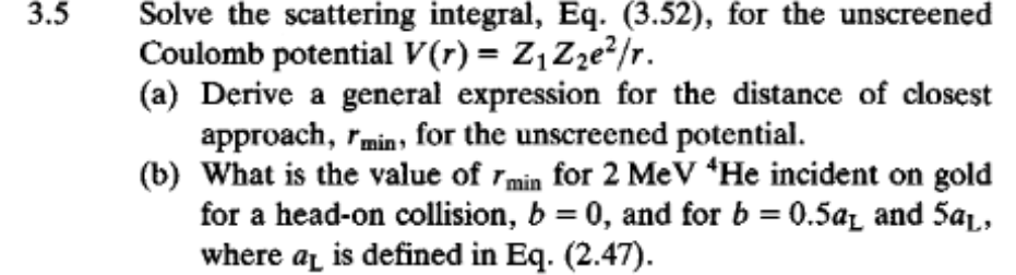 Solved Solve the scattering integral, Eq. (3.52), for the | Chegg.com