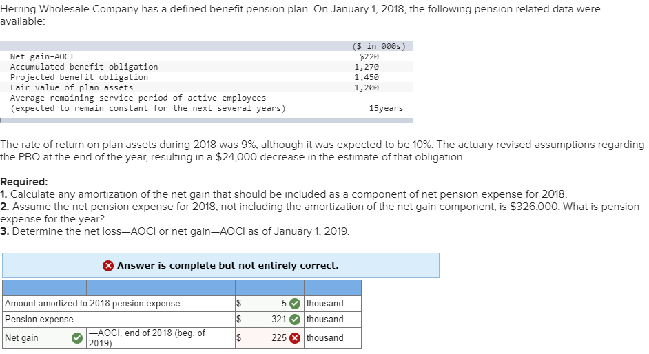 Solved Herring Wholesale Company has a defined benefit