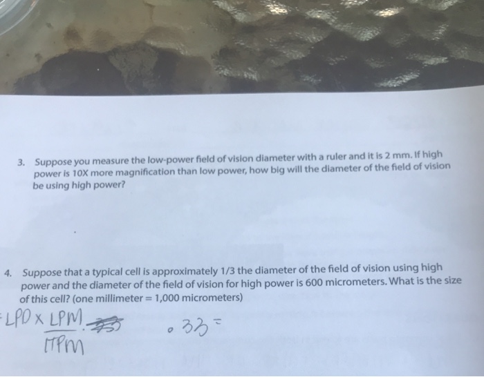 Solved 3. Suppose you measure the lowpower field of vision