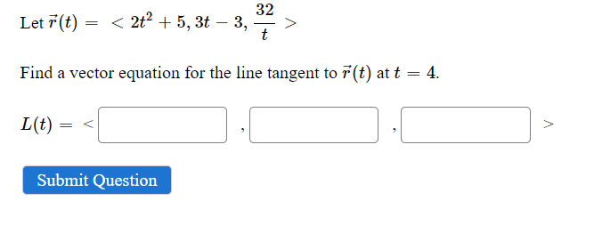 Solved Find a vector equation for the line tangent to | Chegg.com