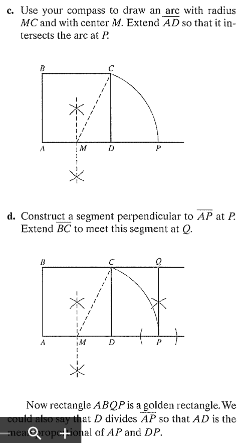 Solved We can construct a golden rectangle with compass and