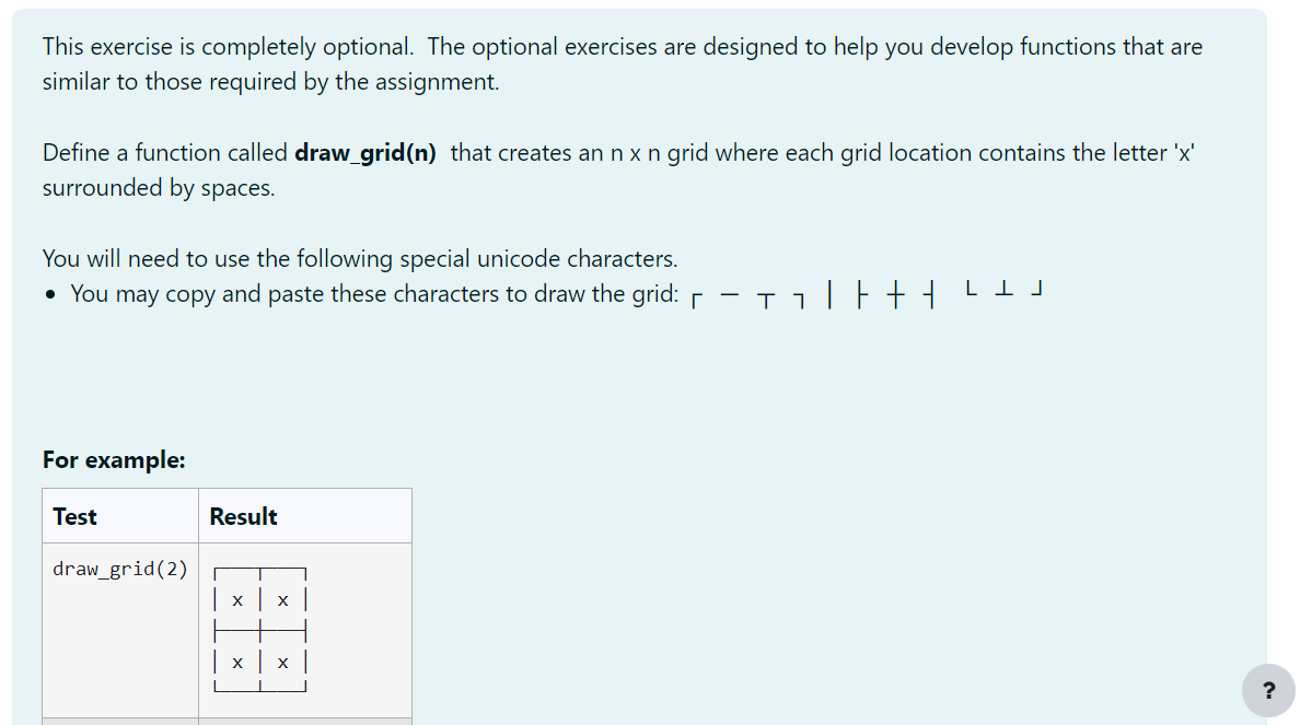 Solved This exercise is completely optional. The optional | Chegg.com