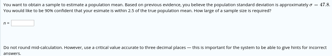 Solved You want to obtain a sample to estimate a population | Chegg.com