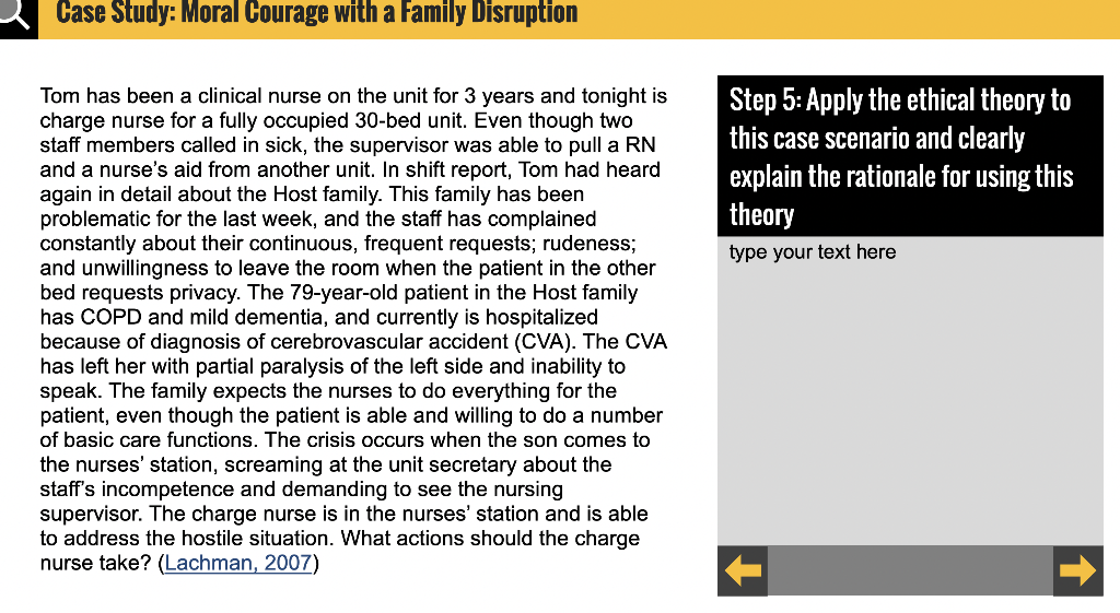 case study moral courage with a family disruption