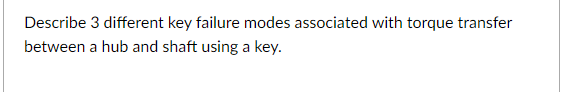 Solved Describe 3 different key failure modes associated | Chegg.com