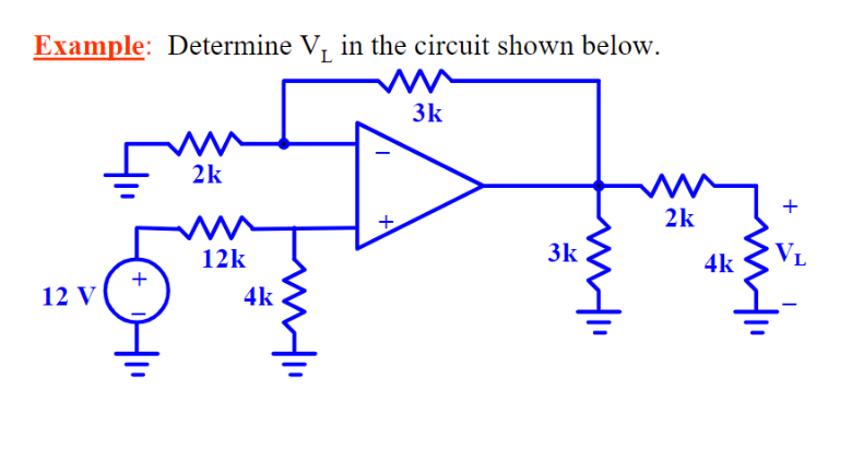 Solved Example: Determine VL in the circuit shown below. | Chegg.com