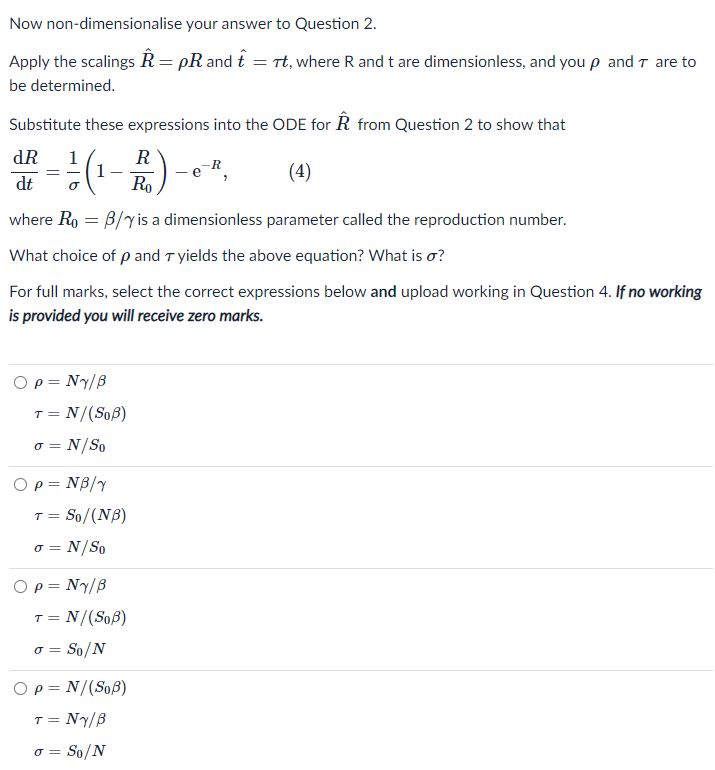 Solved Dr Y N Soe Br N R Df Now Non Dimensional Chegg Com