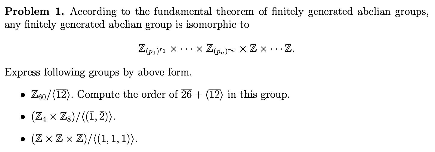 Solved Problem 1 According To The Fundamental Theorem Of